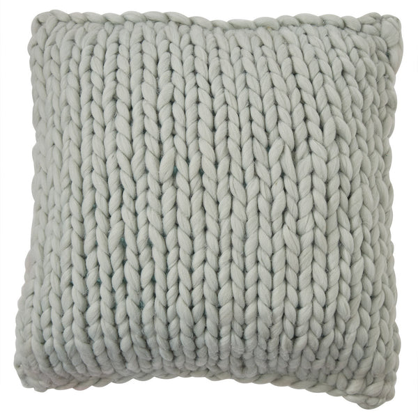 CHUNKY KNIT PILLOW COVER 18" - BLUE MIST