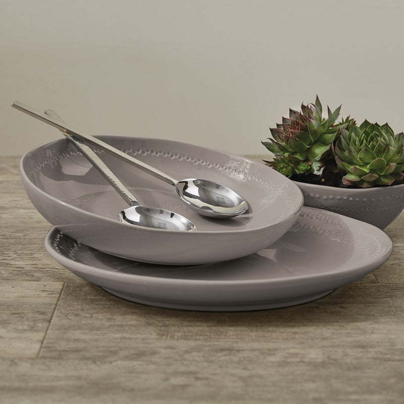 PEYTON SERVING PLATTER - STONE