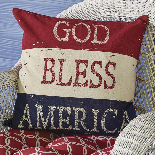 GOD BLESS AMERICA PILLOW 20" COVER