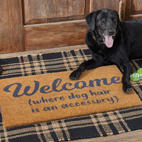 WELCOME DOG HAIR DOORMAT