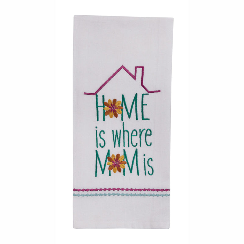 HOME IS WHERE MOM IS DECORATIVE DISHTOWEL