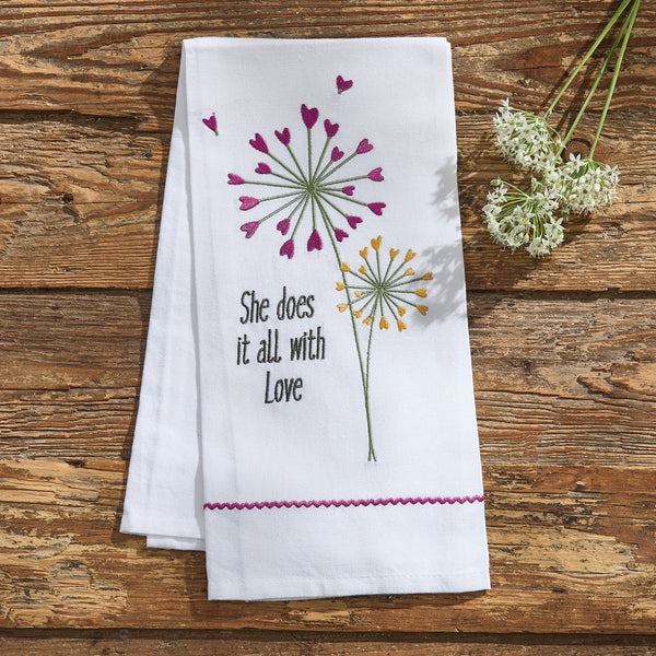 ALL WITH LOVE DECORATIVE DISHTOWEL