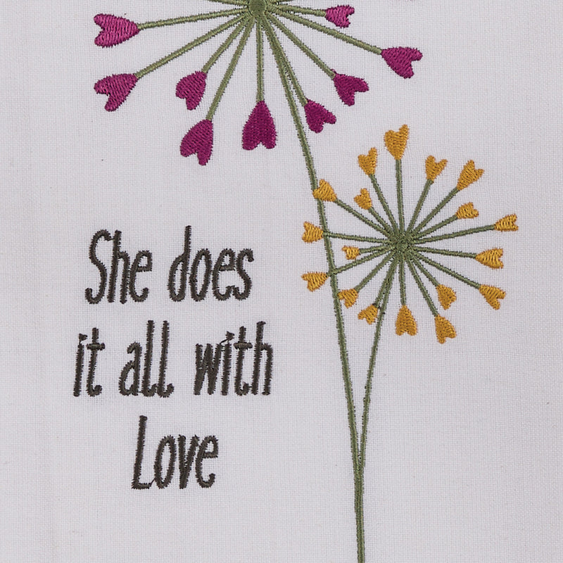 ALL WITH LOVE DECORATIVE DISHTOWEL