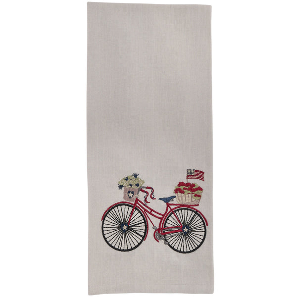 BICYCLE WITH FLAG DISHTOWEL