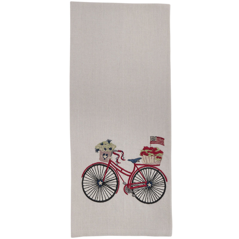 BICYCLE WITH FLAG DISHTOWEL