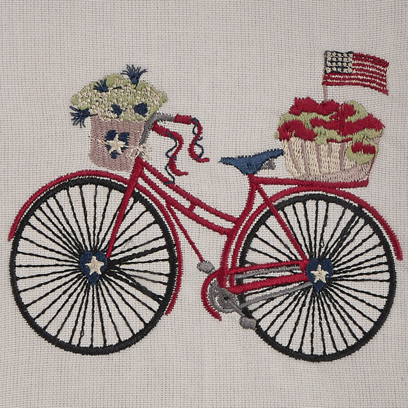 BICYCLE WITH FLAG DISHTOWEL