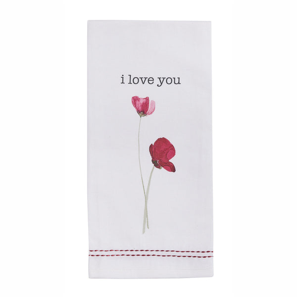 I LOVE YOU POPPY DISHTOWEL