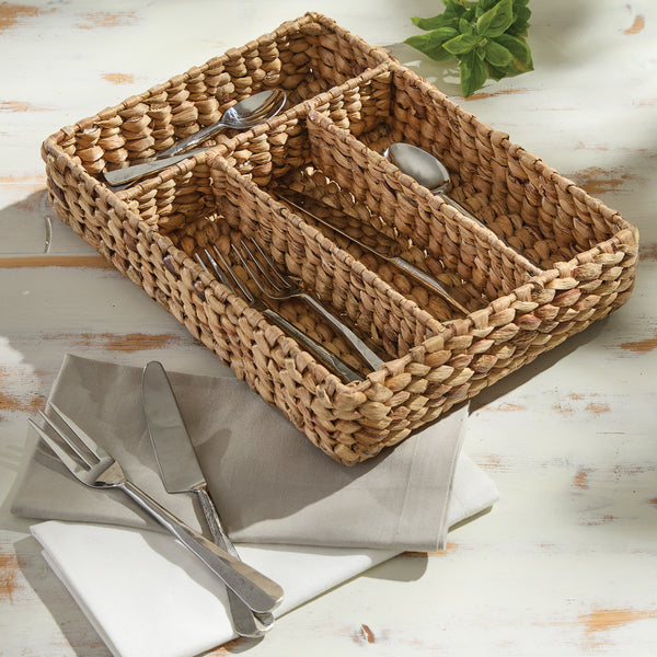 WATER HYACINTH CUTLERY BASKET