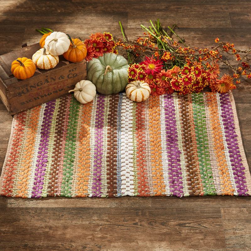 FALL COLORS RAG RUG 2 X 3