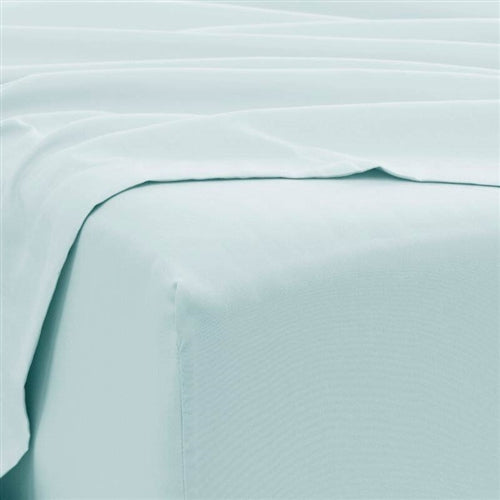 Twin XL Aqua 4 Piece Wrinkle Resistant Microfiber Polyester Sheet Set