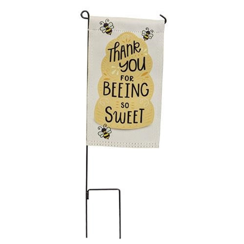 Thank You For Being Sweet Mini Garden Flag w/Stake (2 pcs)