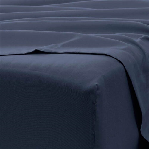 Twin Navy Blue 4-Piece Soft Wrinkle Resistant Microfiber/Polyester Sheet Set