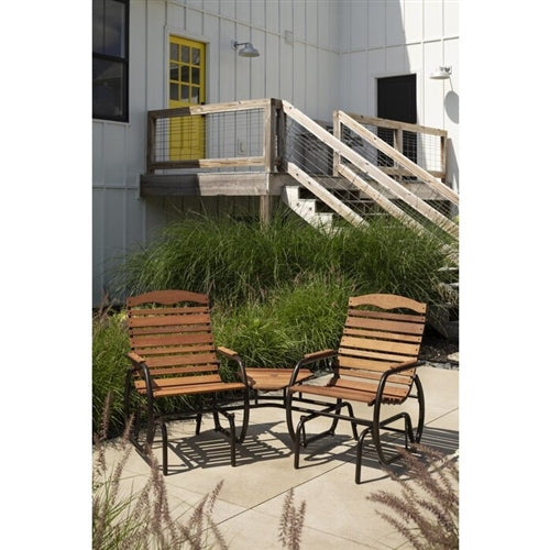 Modern FarmHome 3 Piece Glider Chairs Set with Side Table