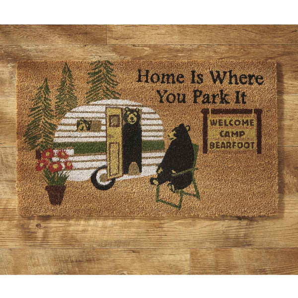 HOME IS WHERE YOU PARK DOOR MAT