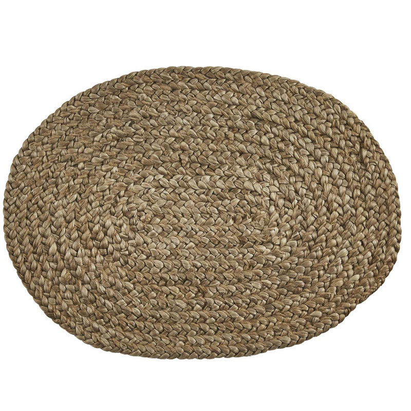 OVAL JUTE BRAIDED PLACEMAT