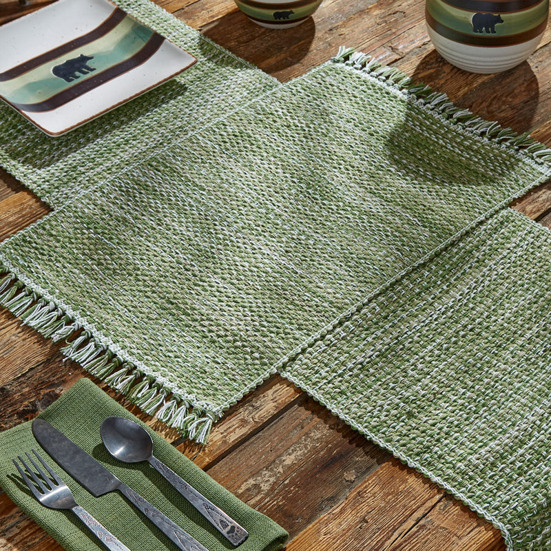 BASKETWEAVE PLACEMAT - EVERGREEN