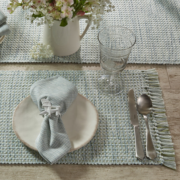 BASKETWEAVE NAPKIN - BARELY BLUE