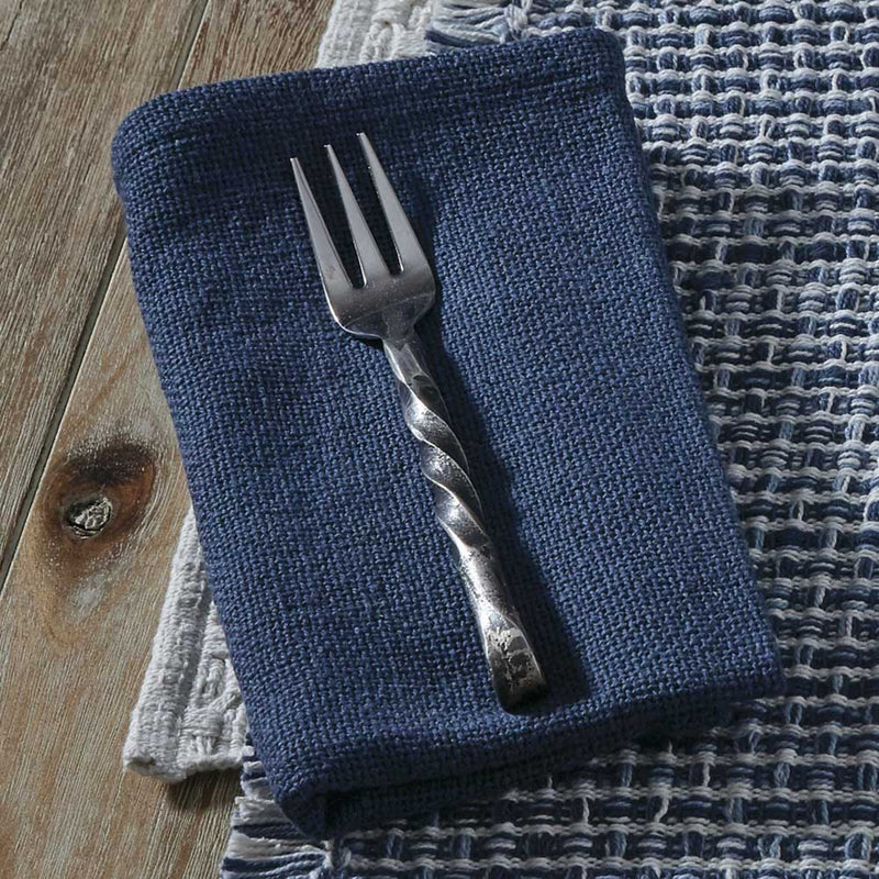 TWEED BURLAP NAPKIN - DENIM