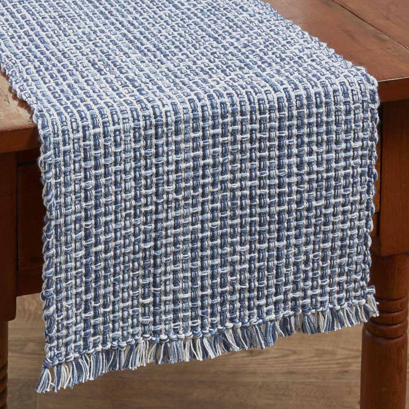 TWEED TABLE RUNNER - 54"L - DENIM