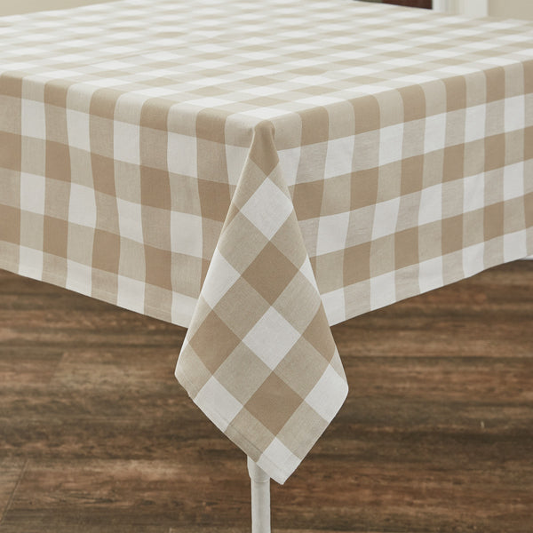 WICKLOW CHECK TABLECLOTH 54" X 54" - NATURAL