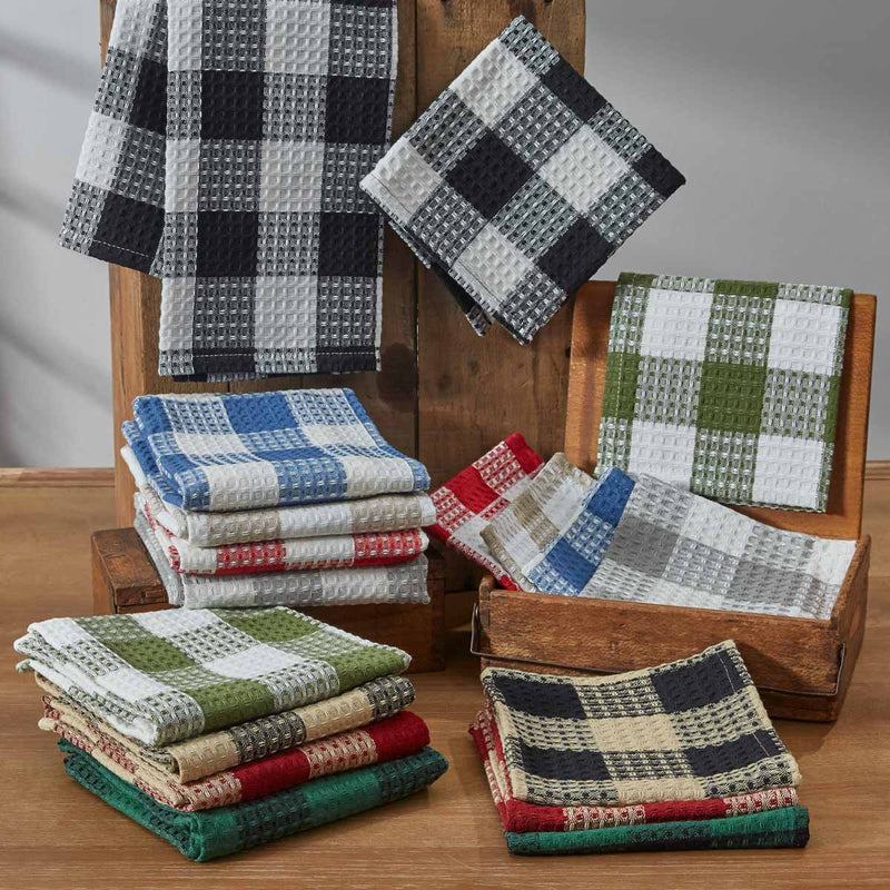 WICKLOW CHECK DISHCLOTH - DOVE