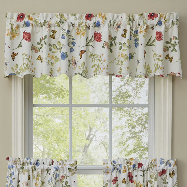 WILDFLOWER SCALLOPED VALANCE - 14"L