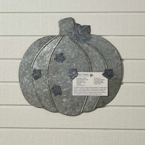 PUMPKIN MEMO BOARD - GALVANIZED