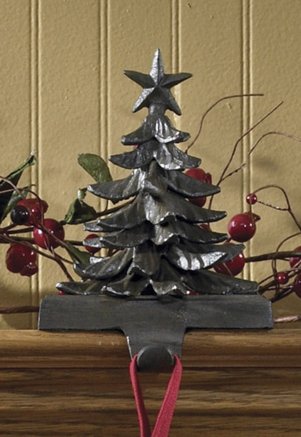 CHRISTMAS TREE STOCKING HANGER - IRON FINISH