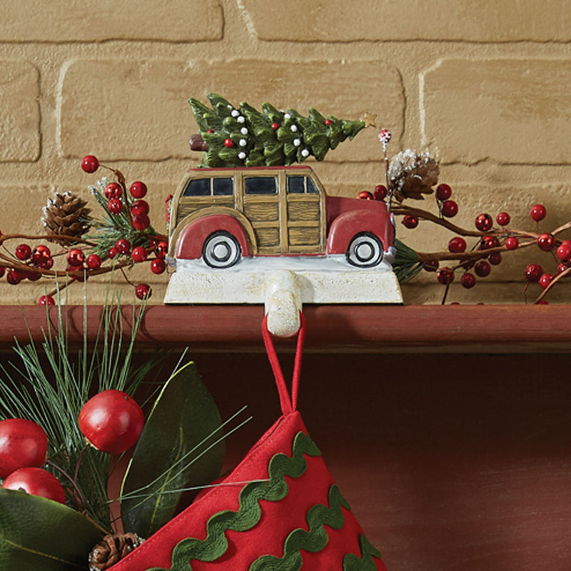 RED WOODY STOCKING HANGER