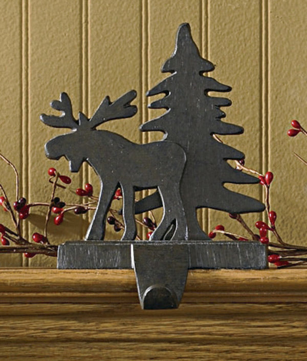 MOOSE & TREE STOCKING HANGER