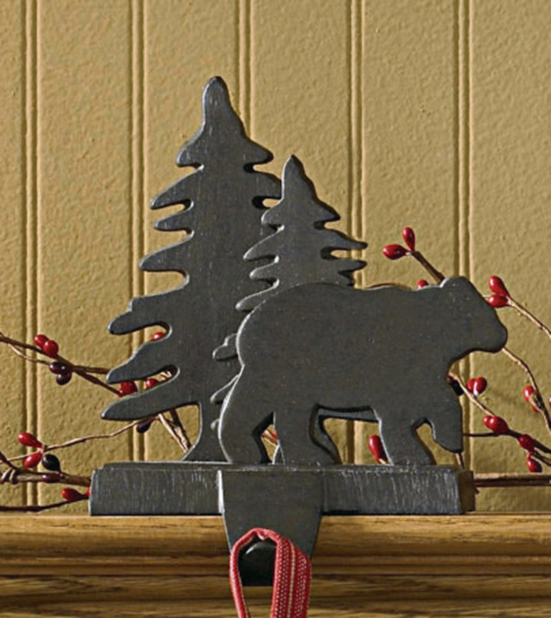 BEAR & TREE STOCKING HANGER