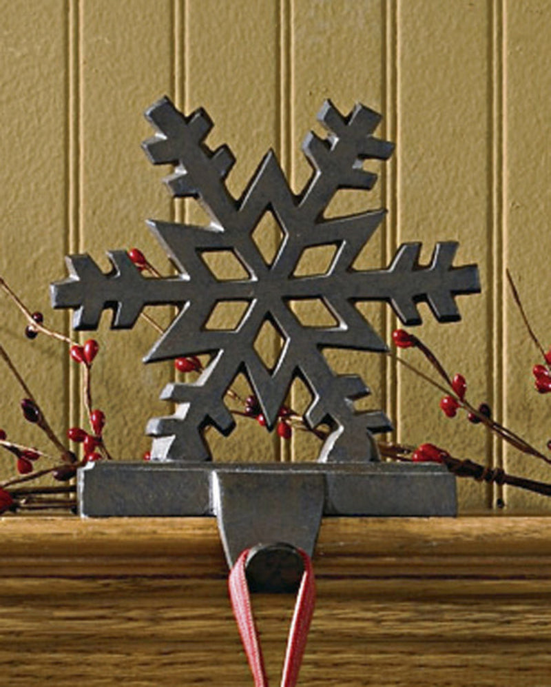 SNOWFLAKE STOCKING HANGER - IRON