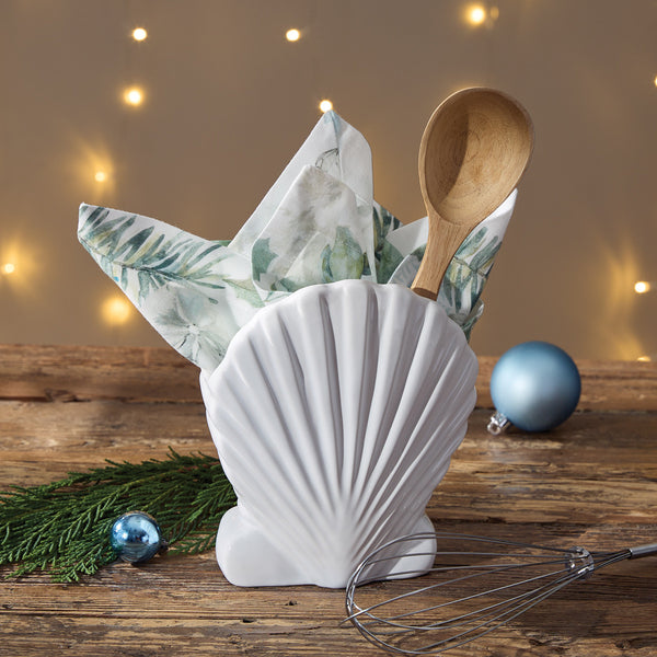 SEASHELL UTENSIL HOLDER