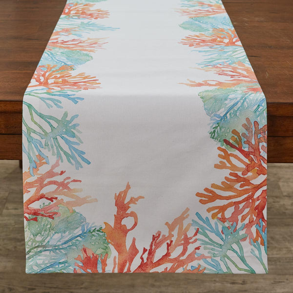 CORAL REEF TABLE RUNNER 72"L