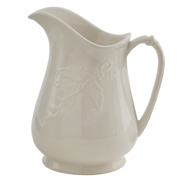 STONEWARE LILY OF THE VALLEY PITCHER