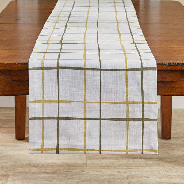 PHOENIX PLAID TABLE RUNNER 72" L