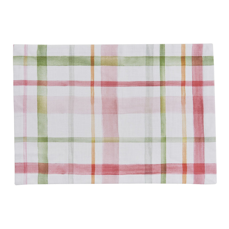 BELLA WATERCOLOR PLAID PLACEMAT