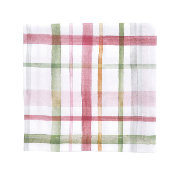 BELLA WATERCOLOR PLAID NAPKIN