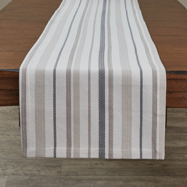 HAVEN STRIPE WOVEN TABLE RUNNER - 72"L