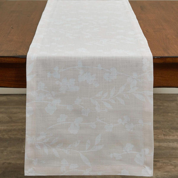 CALLIE PRINT TABLE RUNNER - 72"L - BLUSH