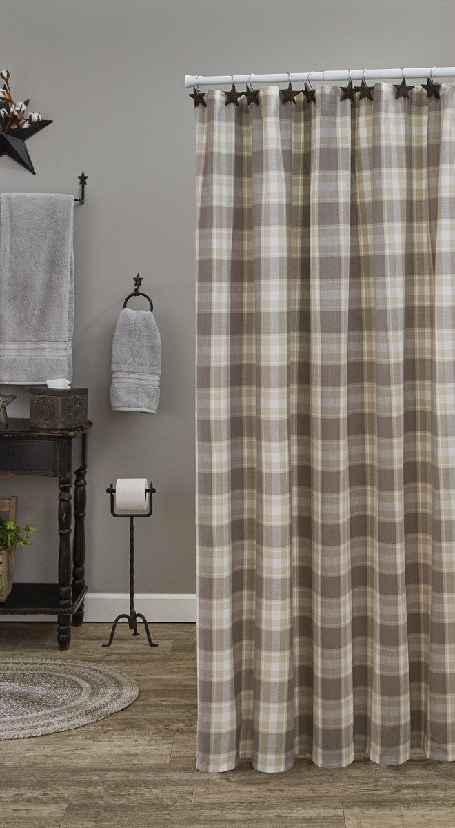 WEATHERED OAK SHOWER CURTAIN