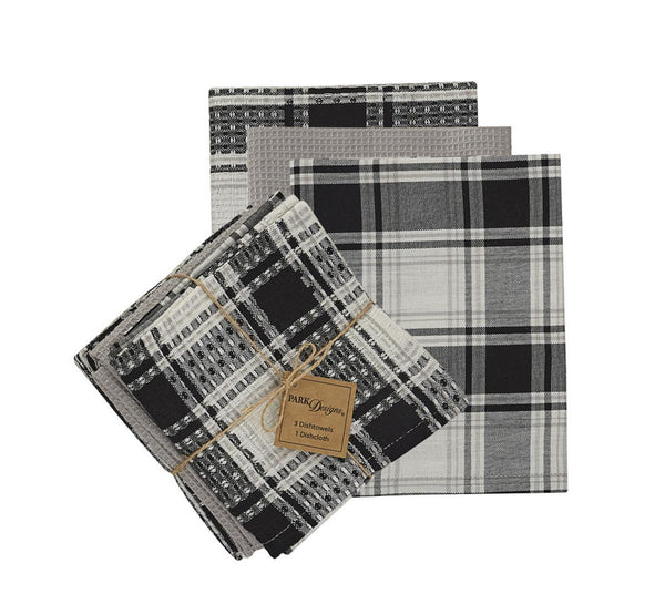 CROSSROADS 3 DISHTOWEL & 1 DISHCLOTH SET