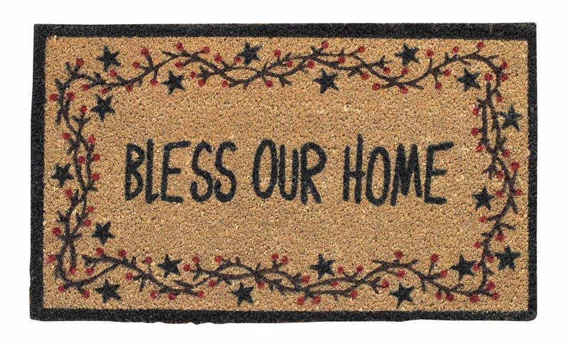 STAR VINE DOORMAT BLESS OUR HOME