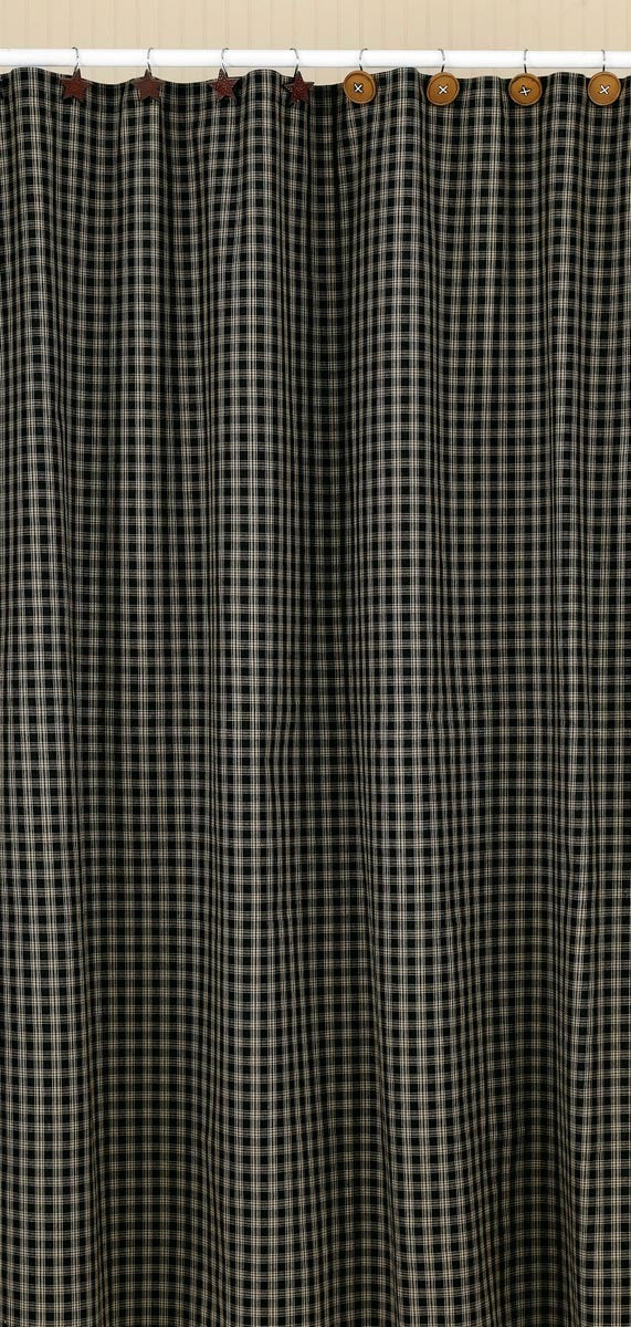 STURBRIDGE SHOWER CURTAIN - BLACK