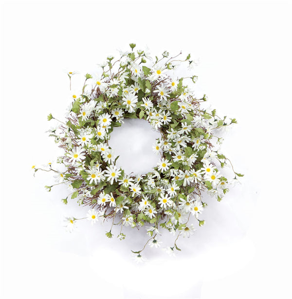 White Daisy Wreath