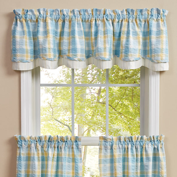 FORGET ME NOT LINED LAYERED VALANCE 16" L