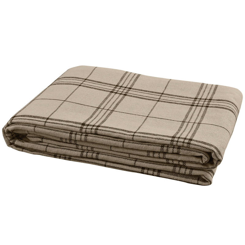 FIELDSTONE PLAID QUEEN BEDSPREAD - BLACK