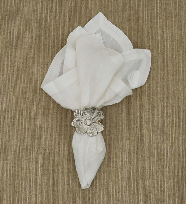 METAL FLOWER NAPKIN RING - SMALL