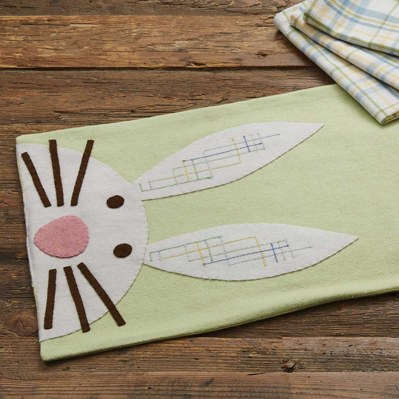 BUNNY FELT TABLE RUNNER - 42"L