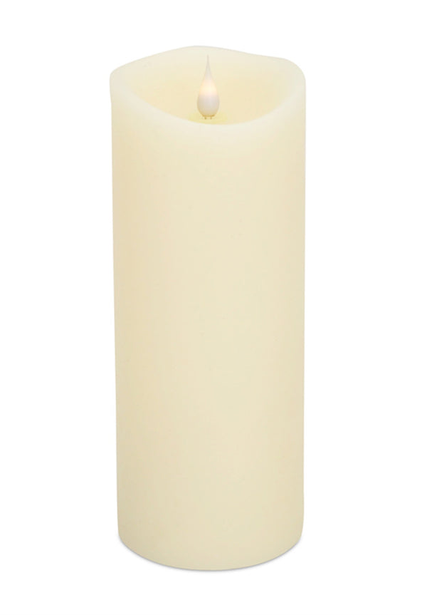 SIMPLUX LED DESIGNER CANDLE W/REMOTE 3.5"DX9.25"H WAX/PLASTIC W/REMOTE